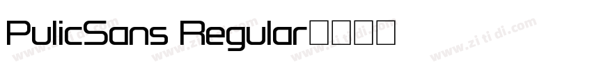 PulicSans Regular字体转换